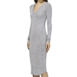 WILFRED FREE long sleeve v-neck bodycon dress